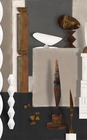 L'ATELIER DE BRANCUSI - GREGE / GRIEGE - WALLPAPER PANEL 