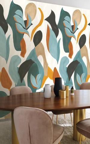 MAMBO - BLANC/CELADON / WHITE/CELADON - WALLPAPER PANEL 