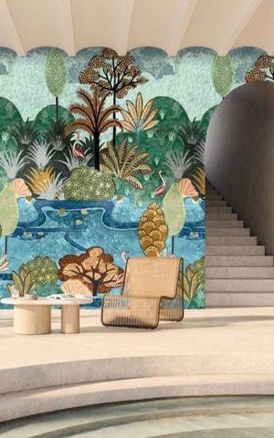 ARUBA - MULTICOULERUS / MULTI COLOURS - WALLPAPER PANEL 