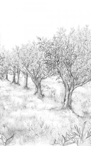 LAURIS - NOIR/BLANC / BLACK/WHITE - WALLPAPER PANEL 