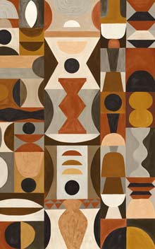 MODELAGE - TERRACOTTA/SABLE / TERRACOTTA/SABLE - WALLPAPER PANEL 