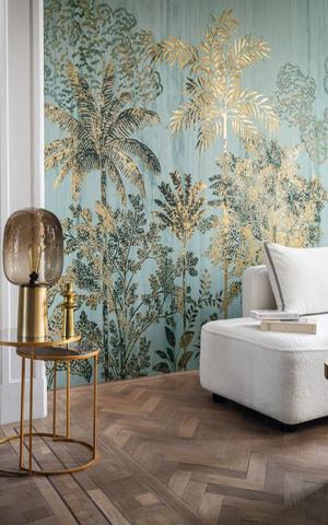 SIWA - MARINE/DORE /  NAVY/GOLD - WALLPAPER PANEL 