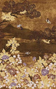 KANSAI - CUIVRE/DORE /  COPPER/GOLD - WALLPAPER PANEL 