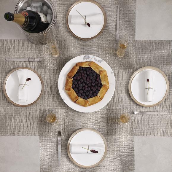 Chilewich Lattice Rectangular Placemat Rectangular Placemat 36/48cm Silver