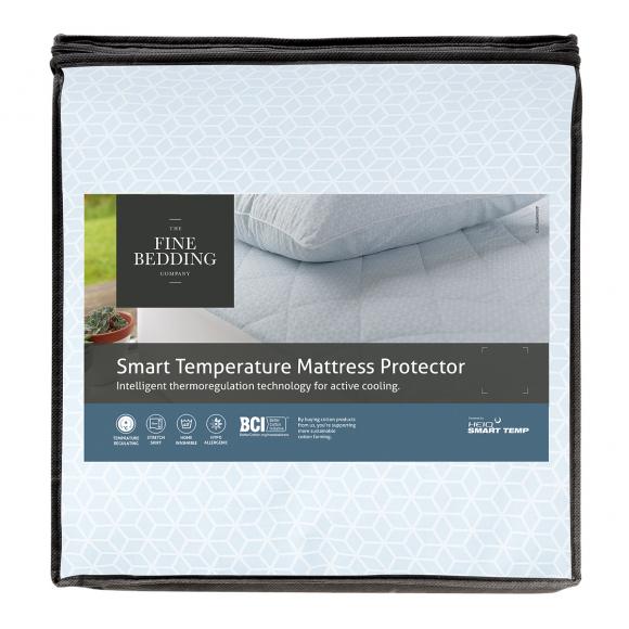 The Fine Bedding Company The Smart Temperature Mattress Protector King 150/200cm white