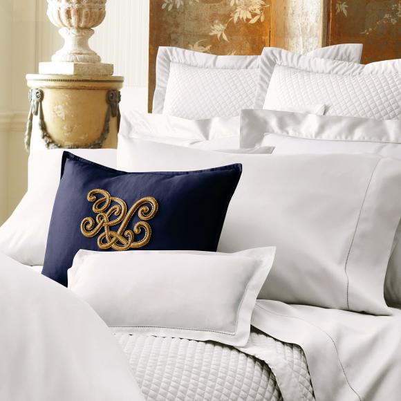 Ralph Lauren Home Langdon 624 White Pillowcase square pillow sham 65/65cm (oxford border) white