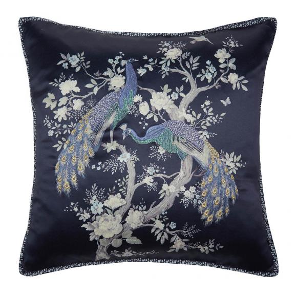 Laura Ashley Belvedere Midnight Embroidered Cushion cushion 50/50cm Midnight