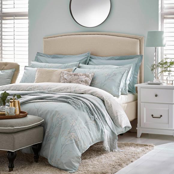 Laura Ashley Pussy Willow Duck Egg Duvet Cover Set double duvet cover set (200/200cm with 2 pillowcases 50/75cm) Duck Egg