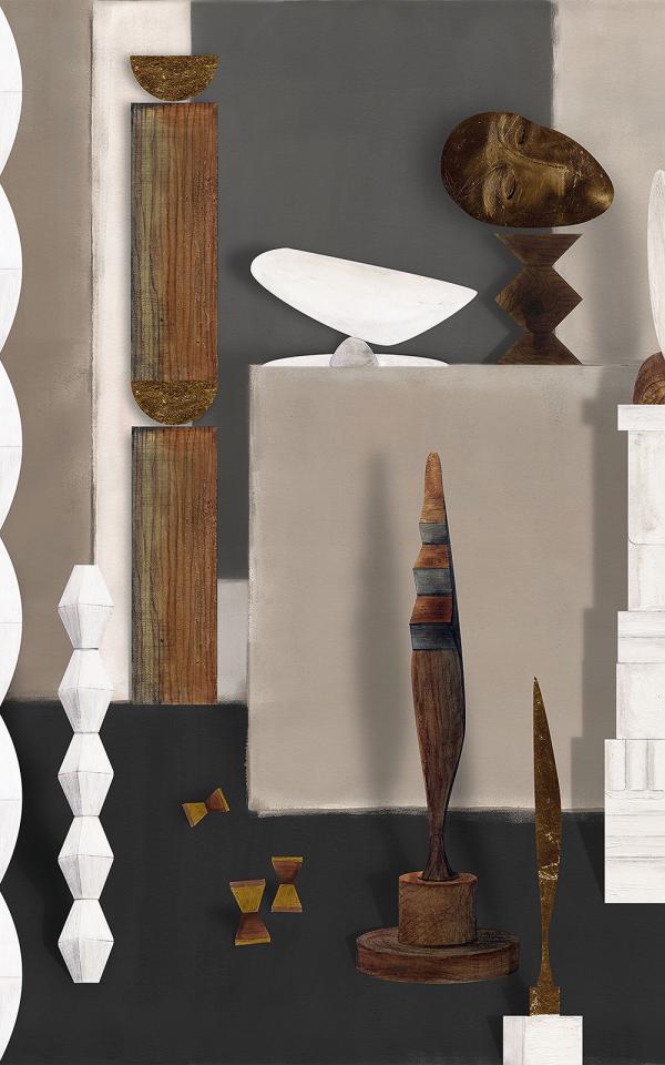 L'ATELIER DE BRANCUSI - GREGE / GRIEGE - WALLPAPER PANEL 