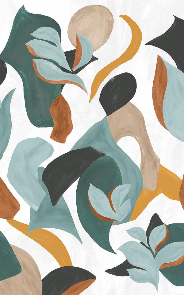 MAMBO - BLANC/CELADON / WHITE/CELADON - WALLPAPER PANEL 