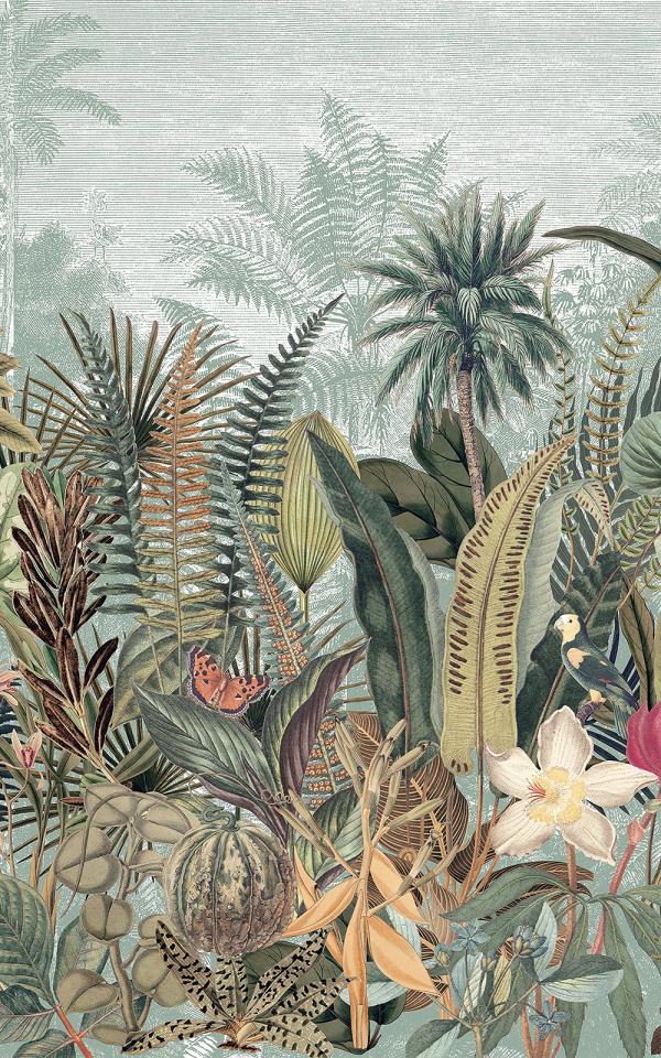 DAINTREE - CELADON/KAKI / CELADON/KAKI - WALLPAPER PANEL 