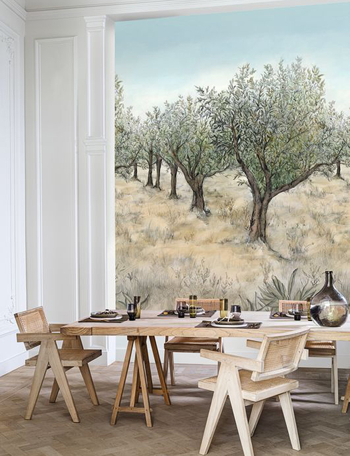 LAURIS - KAKI/CIEL / KAKI/SKY - WALLPAPER PANEL 