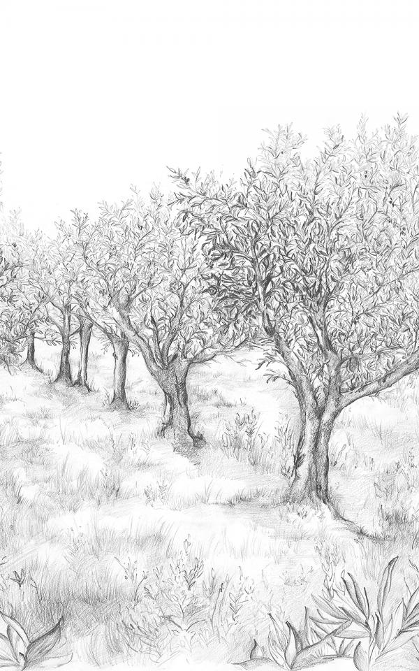 LAURIS - NOIR/BLANC / BLACK/WHITE - WALLPAPER PANEL 