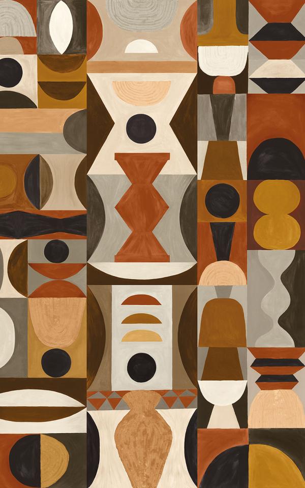 MODELAGE - TERRACOTTA/SABLE / TERRACOTTA/SABLE - WALLPAPER PANEL 