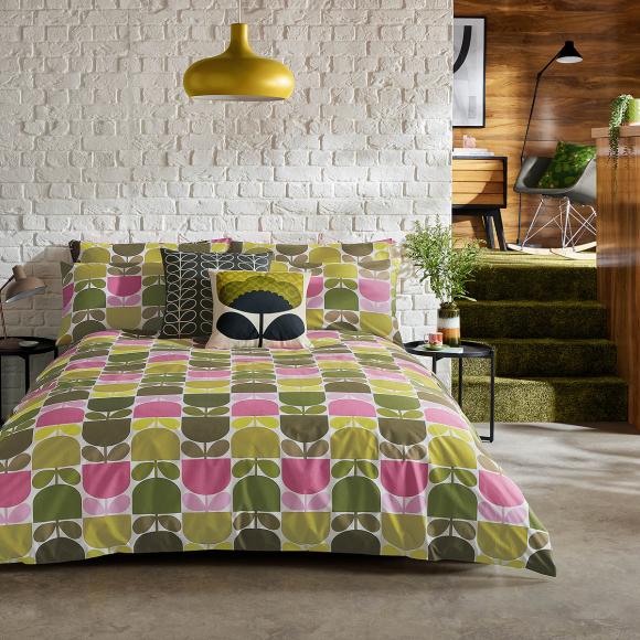 Orla Kiely Multi Block Stem Duvet Cover Set single duvet cover set (137/200cm with 1 pillowcase 50/75cm) multi
