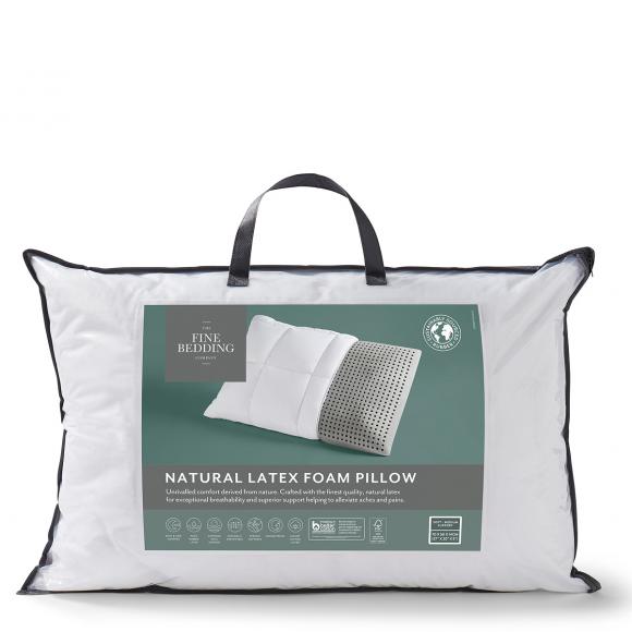 The Fine Bedding Company Natural Latex Foam Pillow pillow 50cm x70cm (x14cm) white