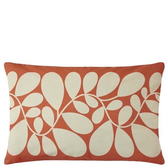 Orla Kiely Sycamore Stripe Cushion  Feather Filled Cushion - 40 cm x 60 cm Tomato / Pink 
