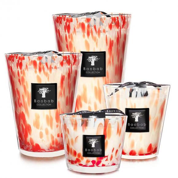 Baobab Collection Pearls Coral Candle - Pearls Collection Max 10, 60 hours Coral