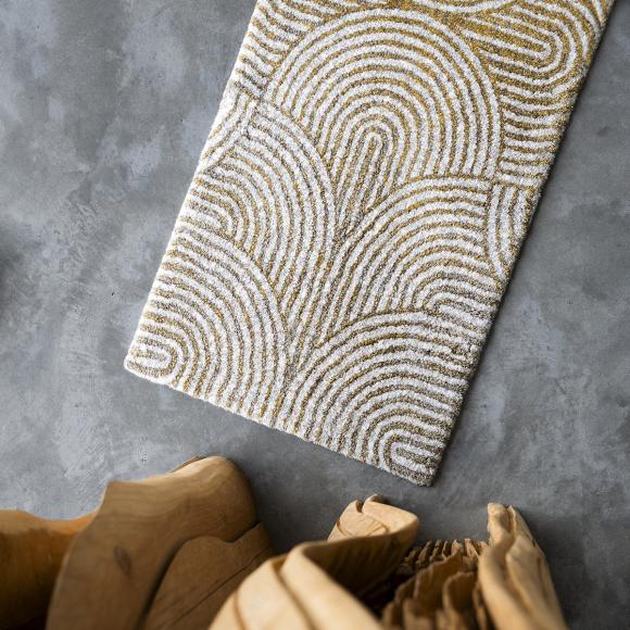 Abyss & Habidecor The Petal Rug 60cm x 160cm rug 770 Linen Multi