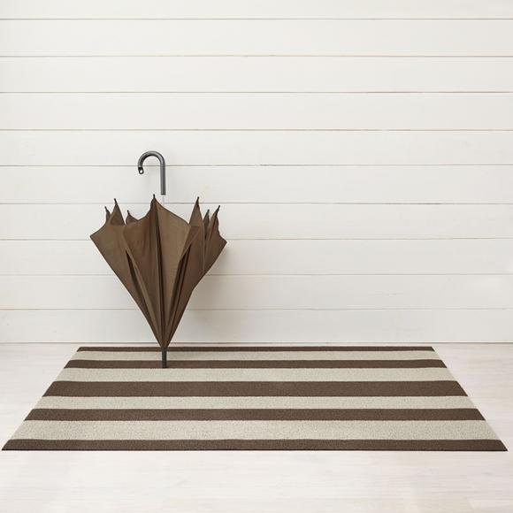 Chilewich Large Stripe Pebble Shag Mat Doormat 46cm x 71cm 200126-011 Pebble