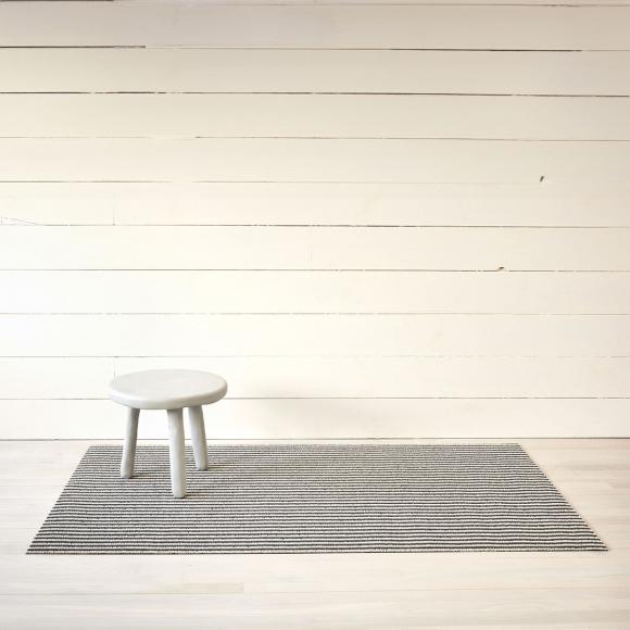Chilewich Breton Stripe Gravel Shag Mat Big Mat 91cm x 152cm 200720-002 Gravel