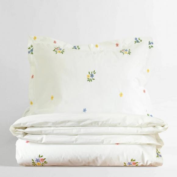 Bluebellgray Laura King Size Duvet Cover Set (with 2 pillowcases) White Multi