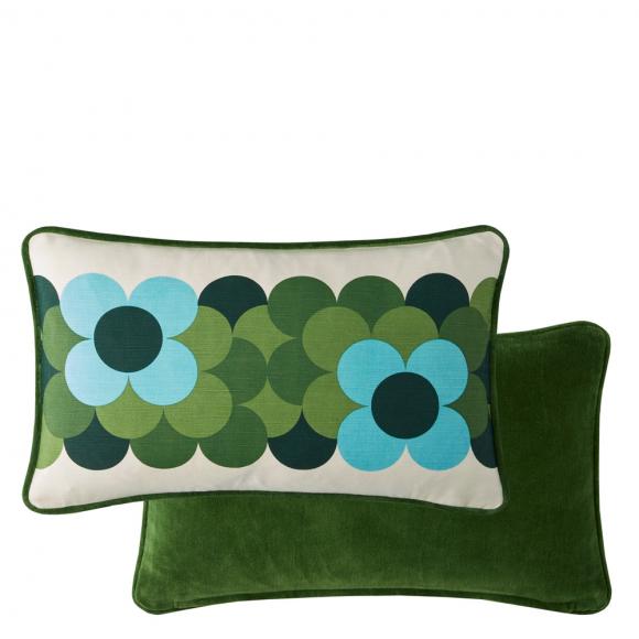 Orla Kiely Retro Flower Stripe Cushion Riviera filled cushion 30/50cm riviera