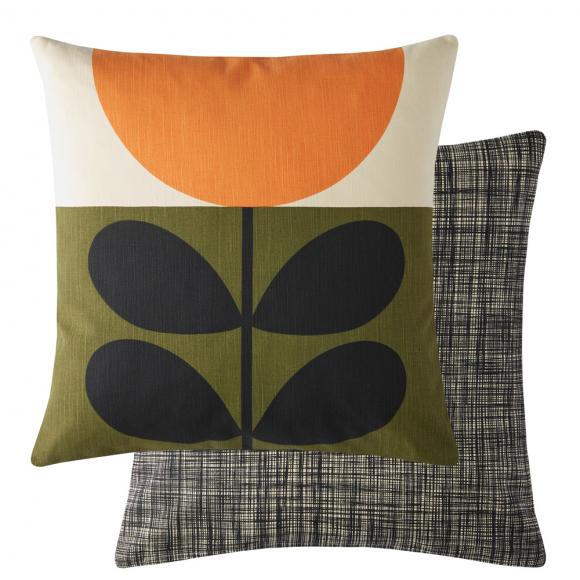 Orla Kiely Sunflower Cushion Orange filled cushion 45/45cm orange