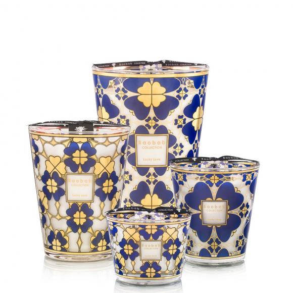 Baobab Collection Lucky Love Candle - Limited Edition Max 10, 60 hours Blue & Gold