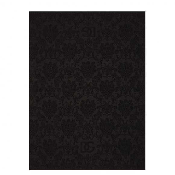 Dolce & Gabbana Casa Crosswise Jacquard Beach Towel Black Beach Towel 150cm x 195cm Black
