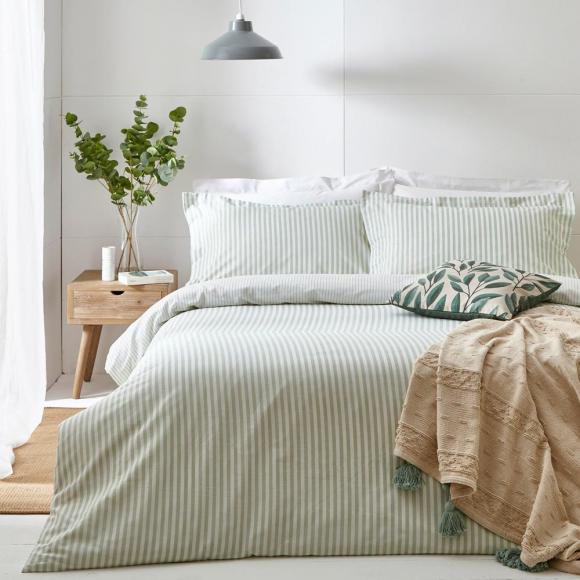 Yard Hebden Eucalyptus Duvet Cover Set single duvet cover set (with 1 pillowcase) eucalyptus