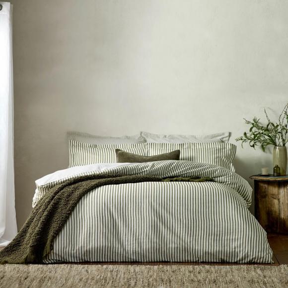 Yard Hebden Olive Duvet Cover Set king size duvet cover set (with 2 pillowcases) Olive