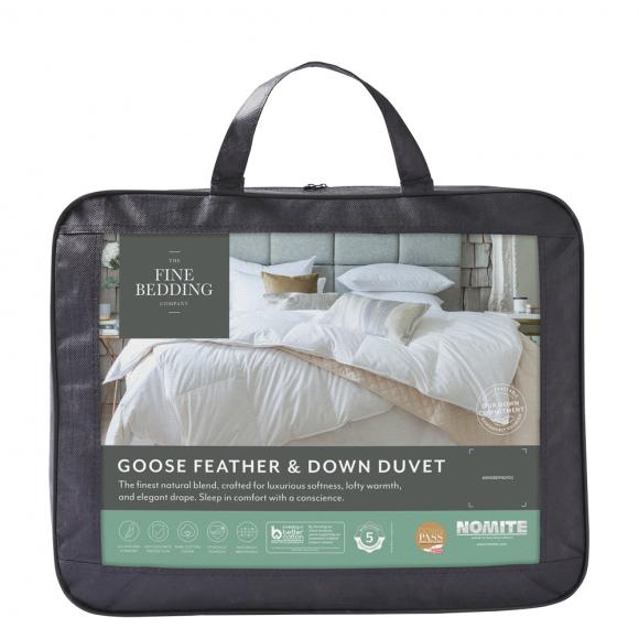 The Fine Bedding Company The Goose Feather & Down Duvet Mid Season double duvet approx 200cm x 200cm white