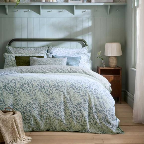 William Morris At Home Willow Bough Sage king size duvet cover set 230/220cm + 50/75cm (2) Sage