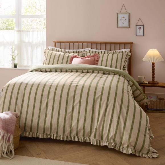 Wylder Connie Olive Duvet Cover Set king duvet cover set (includes 2 x pillowcases) Olive
