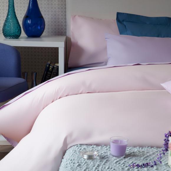Belledorm 200TC Easy Care Percale King Size Duvet Cover Blush (f)