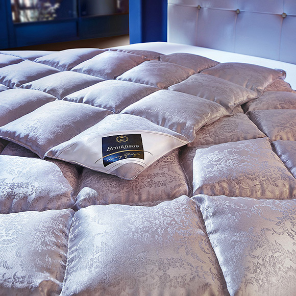 Brinkhaus The Eider. Eiderdown extra warm duvet, 13.5 Tog U.S Super King Duvet 22026 The Eider Casing Ash Silk
