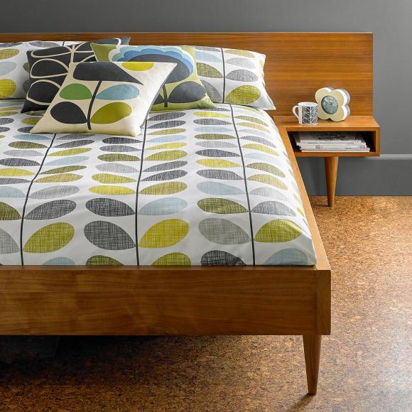 Orla Kiely Scribble Stem Duck Egg / Sea Grass double duvet cover Duck Egg / Seagrass