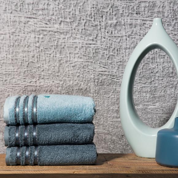 Vossen Cult De Luxe Towel wash mitt 16/22cm light grey 7210