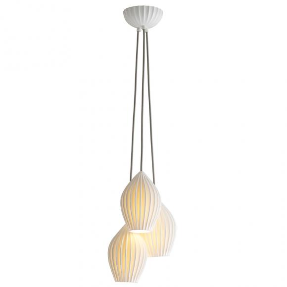 Original BTC Fin Pendant Grouping of 3 grouping of 3 pendant FP550N/3 White