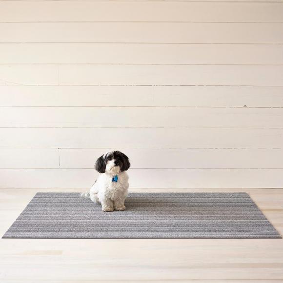 Chilewich Skinny Stripe Shadow Shag Mat Utility Mat 61cm x 91cm shadow
