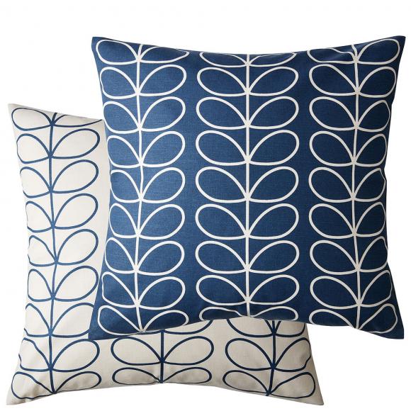 Orla Kiely Small Linear Stem Cushion Whale filled cushion 50/50cm Whale