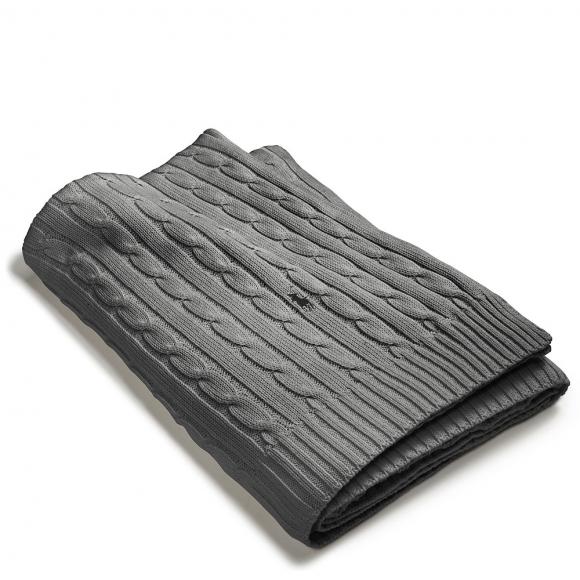 Ralph Lauren Home Cable Throw Charcoal throw 140/180cm Charcoal