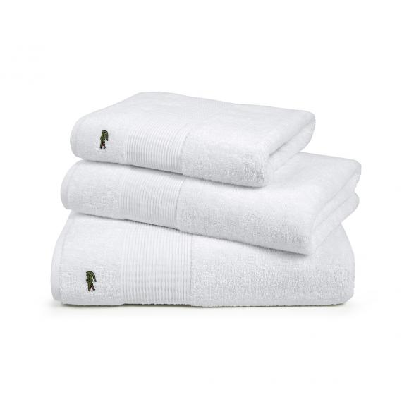 Lacoste L Le Croco Towel Blanc Guest Towel Blanc