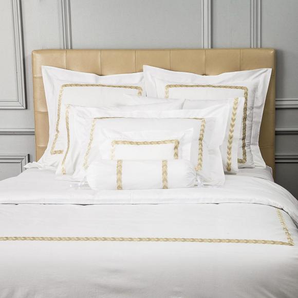 Peter Reed Emperor Egyptian Cotton Percale Duvet Covers Duvet Cover Emperor 400 Thread Count 300cm X 240cm ivory / honey