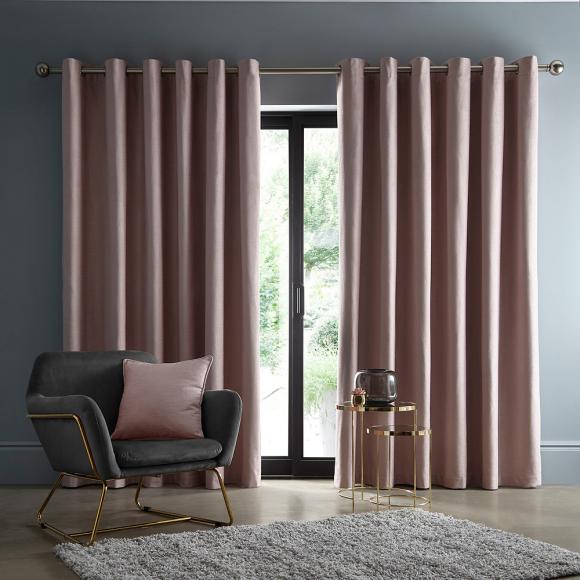 Studio G Arezzo Blush 90" x 90" pair of curtains Blush