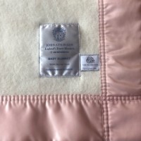 Wool White with Pink Satin Binding
