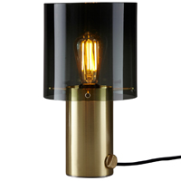 anthracite glass & brass