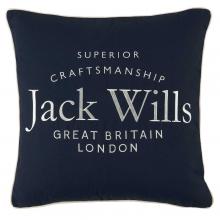 Jack Wills Embroidered Logo Navy Cushion