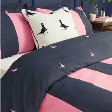 Jack Wills Printed Heritage Stripe Duvet Set Pink / Navy